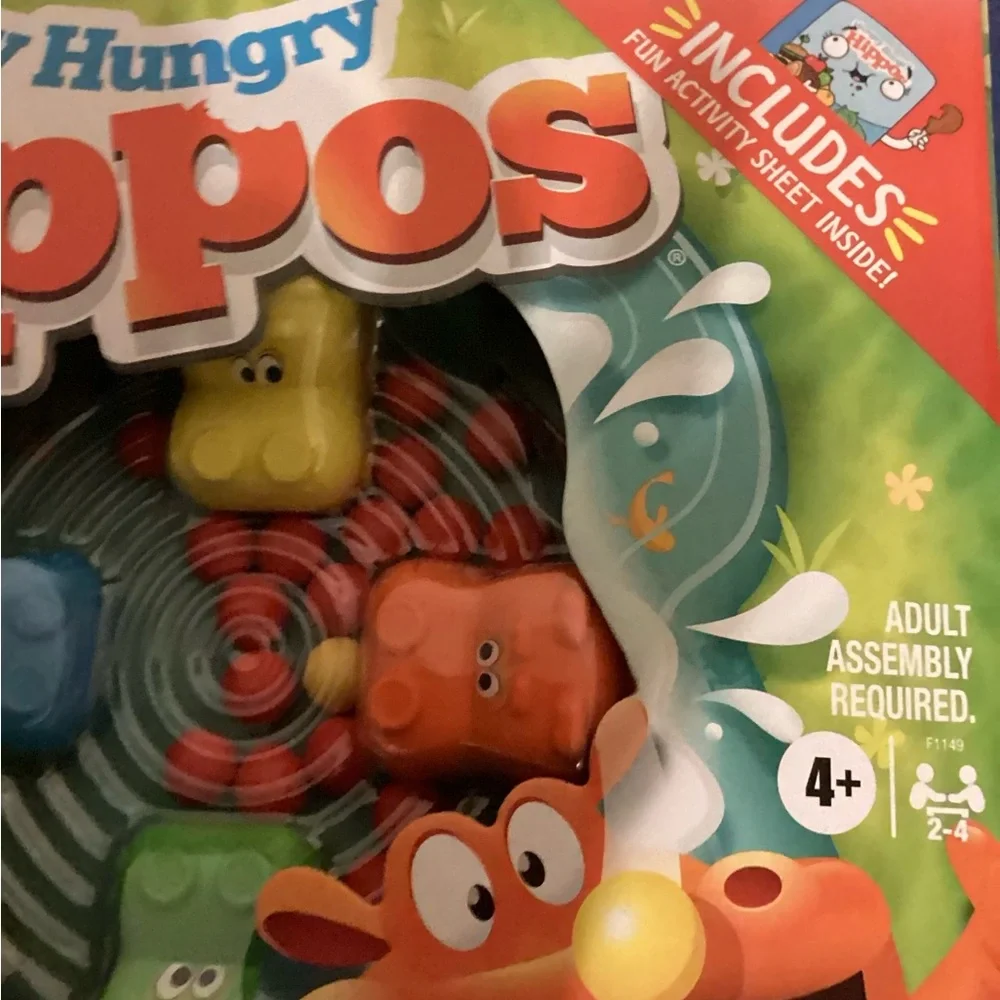 NWT Hasbro Hungry Hungry Hippos Game Family Fun - Picture 3 of 3